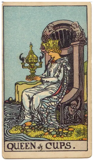 Кралица чаши, права карта